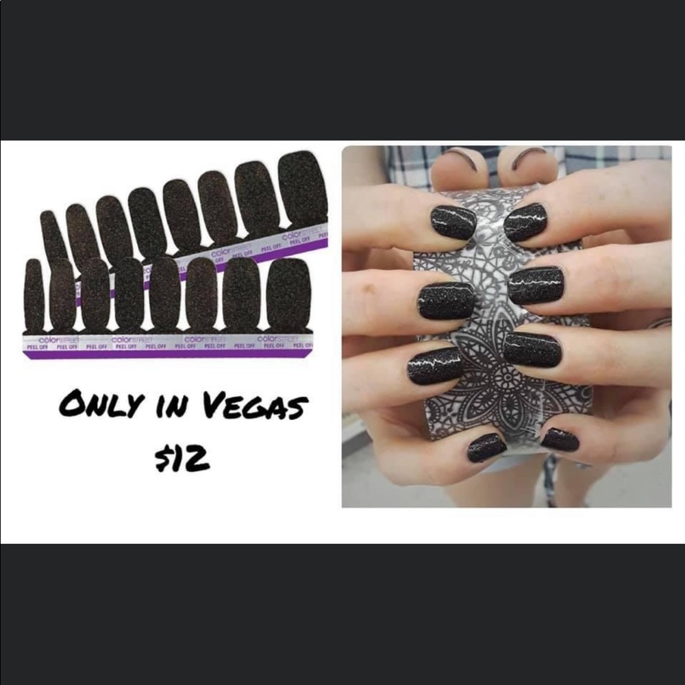 Color Street Only In Vegas Black Halloween Glitter